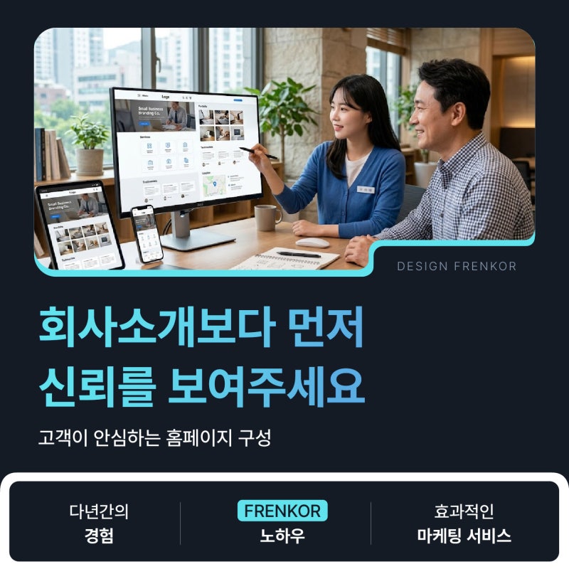 홈페이지 신뢰도 높이는 부산 소상공인 홈페이지 기획법
