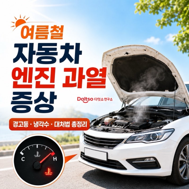 여름철 자동차 엔진 과열 증상 6가지, 경고등 켜졌을 때 대처법