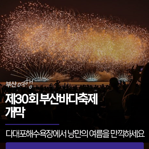 제30회 부산바다축제 개막 | 다대포해수욕장에서 젊음과 낭만의 여름을 만끽하세요
