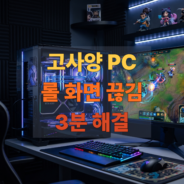 롤 고사양 PC 렉 걸림, 화면 끊김 3분 해결 방법