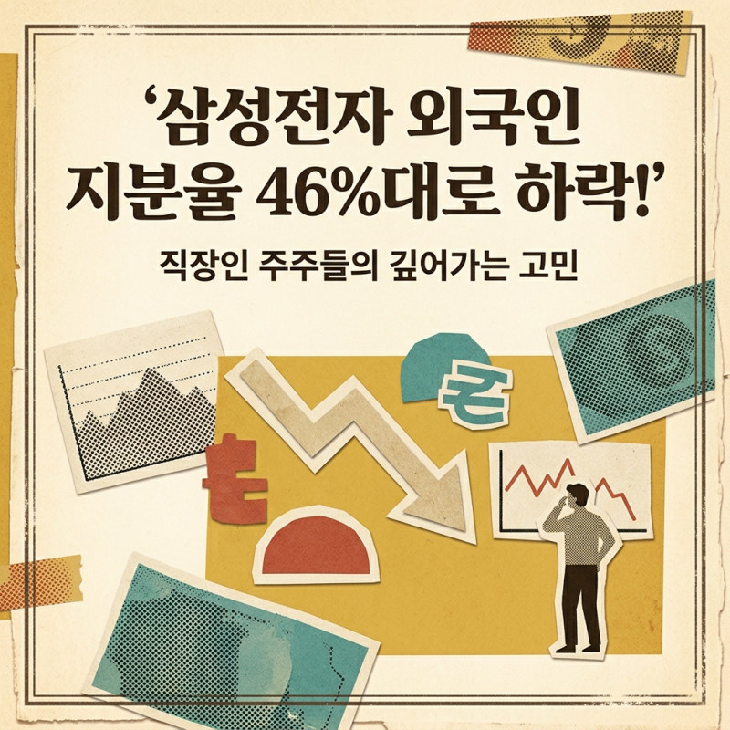 삼성전자 외국인 지분율 46퍼센트대 추락했더니 결과가