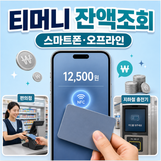 티머니 잔액조회 가장 간편하게 스마트폰과 오프라인에서 확인하는 법