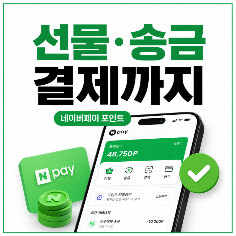 네이버페이 포인트 선물하기, 친구 송금과 결제 방법 한 번에 정리