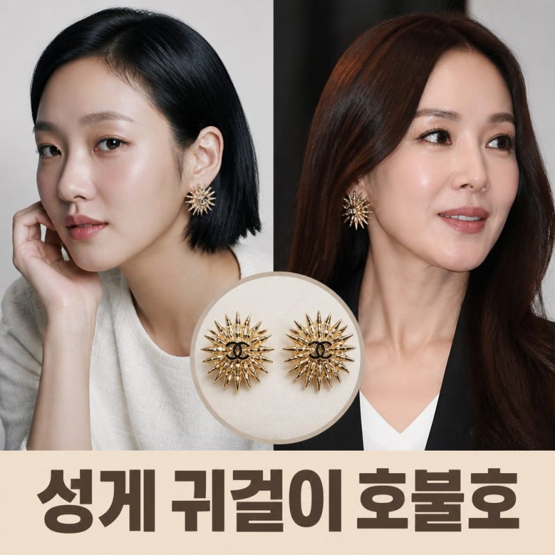 Kim Go-eun and Uhm Jung-hwa's Sea Urchin Earrings: Why the Same Chanel Design Looked Different Despite Divided Opinions