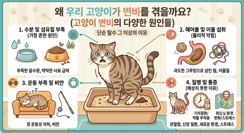 고양이 변비 원인과 증상, 집에서 할 수 있는 대처법 총정리