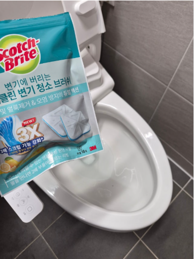 변기청소브러쉬 3M 스카치브라이트 변기에 버리는 파워클린 크린스틱 핸들 리필 세트 추천