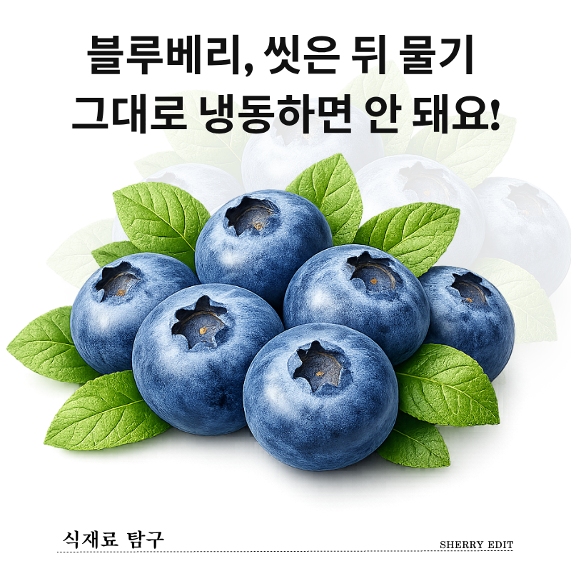 블루베리, 씻어서 바로 냉동하면 안 돼요! 세척법부터 보관법까지