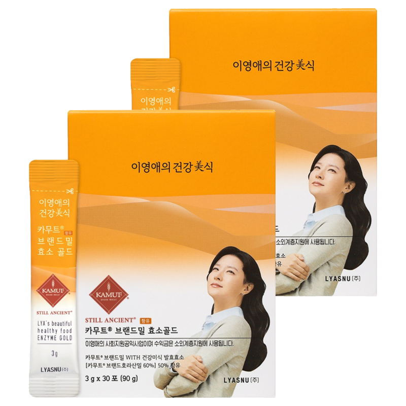 잘 나가는 제품 골드2개효소 이영애의건강미식 카무트 브랜드밀 효소 골드, 90g, 2개 추천