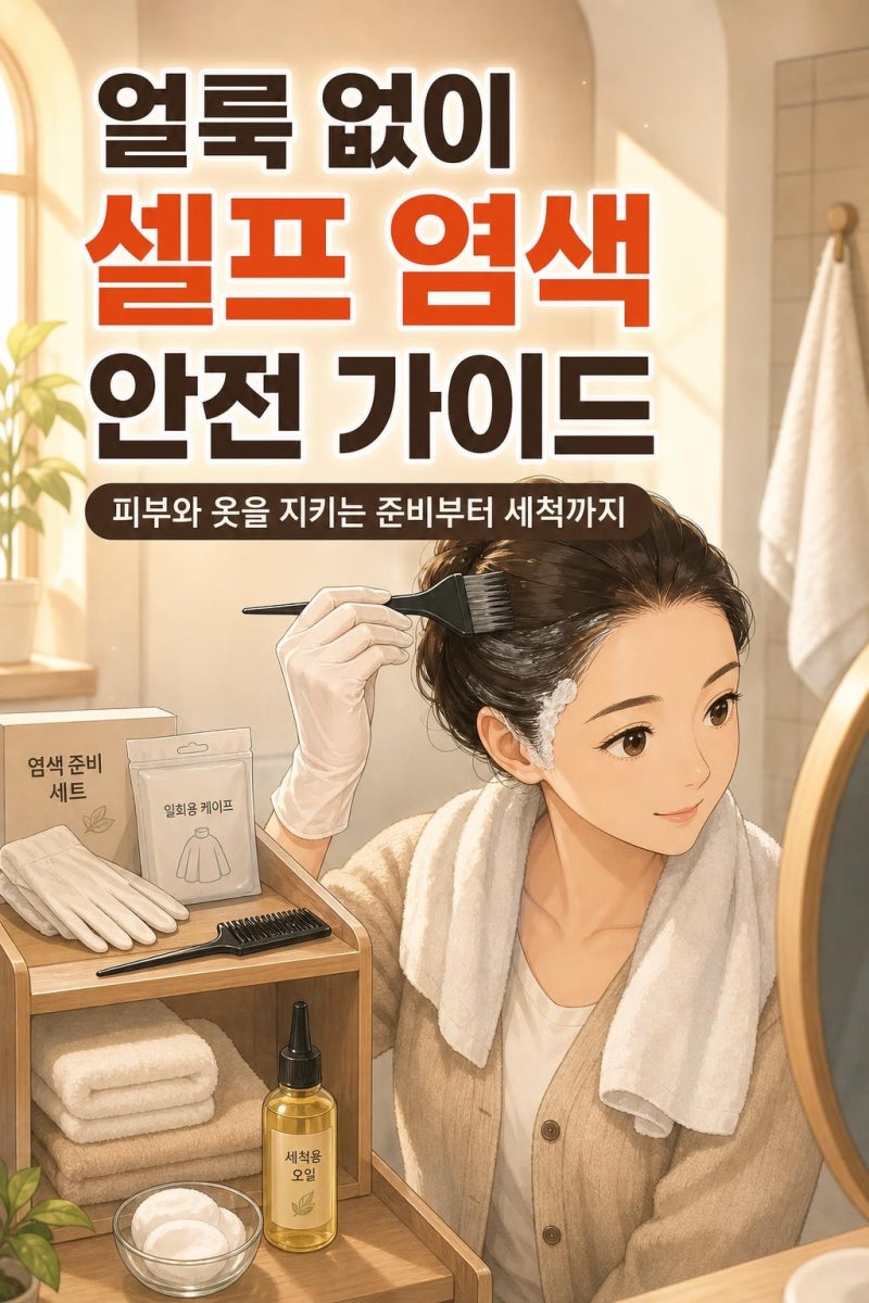 셀프 염색 얼룩 없이 하는 방법과 주의사항, 피부·옷까지 한 번에 지키는 실전 가이드