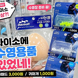 다이소에 수영용품도 판다고? 1,000원 귀마개부터 브라패드까지!