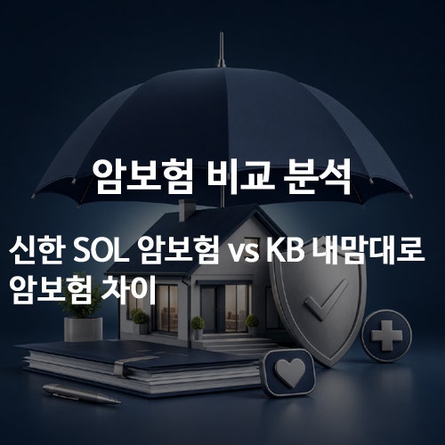 암보험 비교 분석, 신한 SOL 암보험 vs KB 내맘대로 암보험 차이