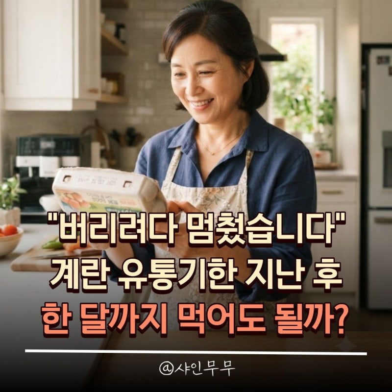 "버리려다 멈췄습니다" 계란 유통기한 지난 후 한 달까지 먹어도 될까?