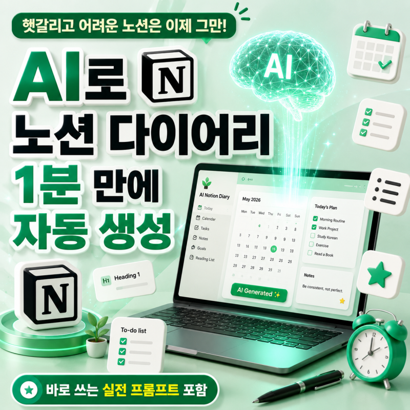 노션 AI 템플릿 만들기 다이어리 일정표 자동 생성 프롬프트