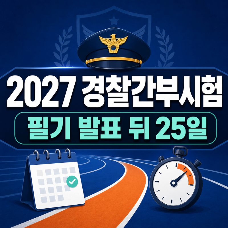 2027 경찰간부시험 일정, 필기 발표 뒤 체력까지