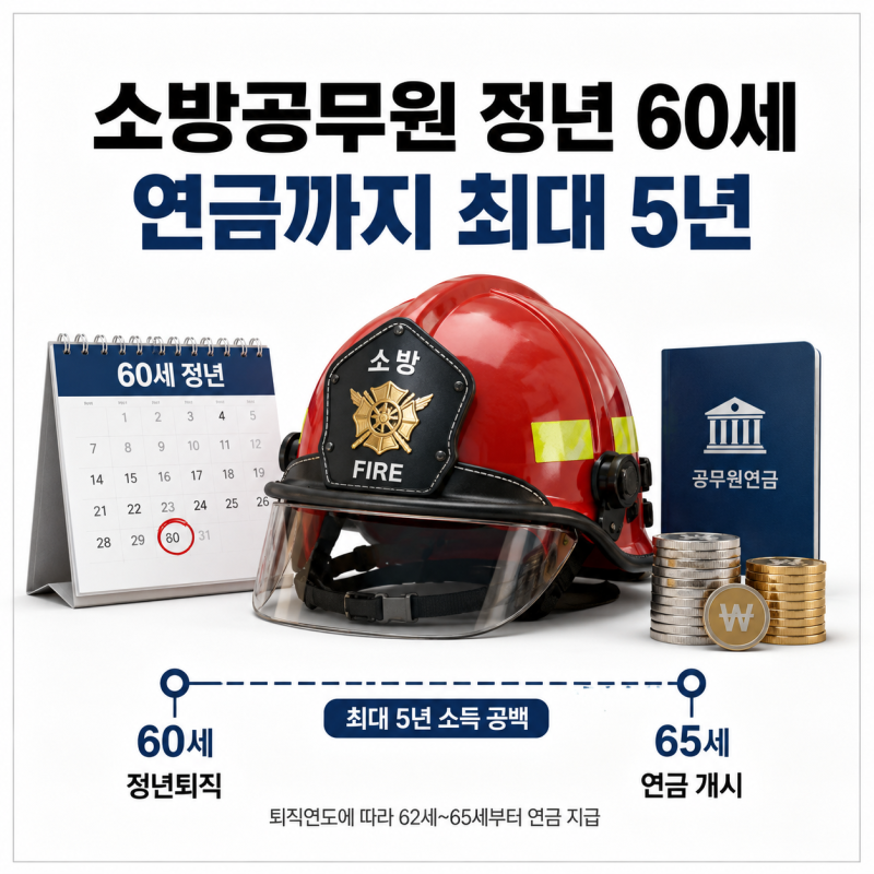 소방공무원 정년 60세, 연금은 65세? 퇴직 후 5년 소득 공백 생기는 이유