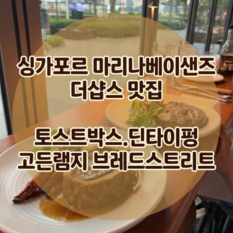 싱가포르 마리나베이샌즈 더샵스 맛집 토스트박스 딘타이펑 고든램지 브레드 스트리트 위치....
