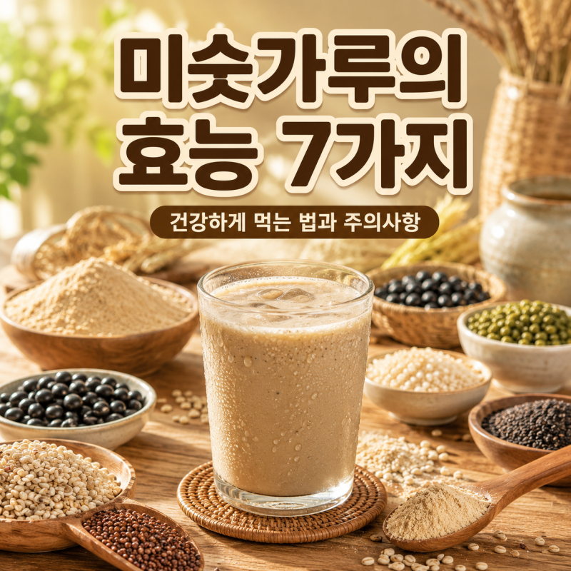미숫가루의 효능 7가지｜아침 한 잔으로 건강을 챙기는 방법