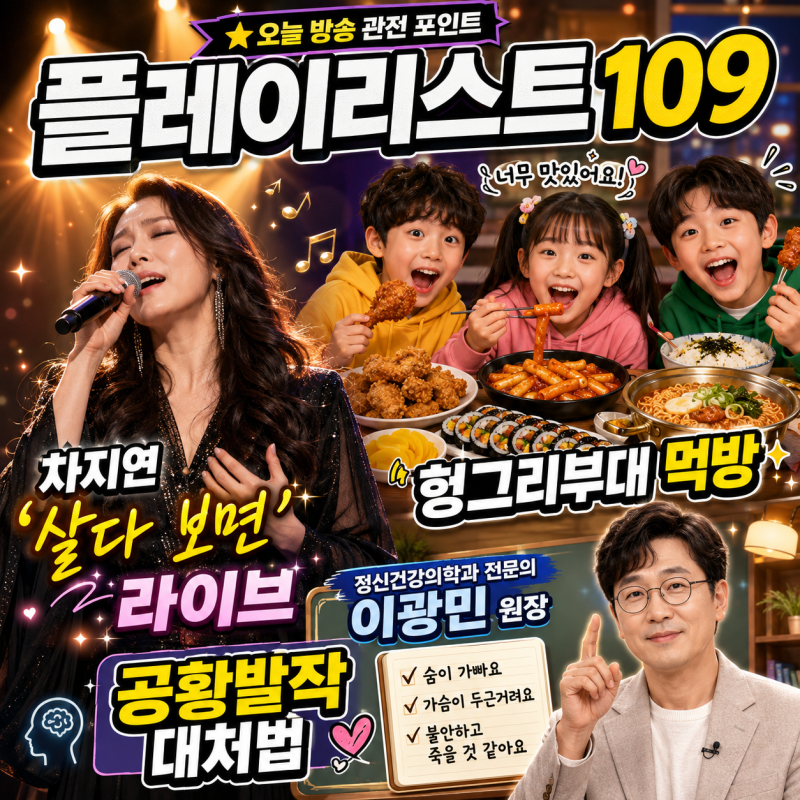 플레이리스트 109 차지연 ‘살다 보면’ 라이브부터 헝그리부대 먹방까지, 오늘 방송 관전 포....