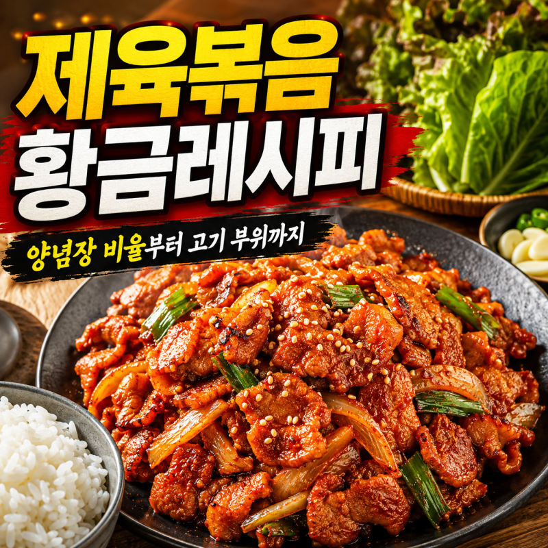 ★ 제육볶음 황금레시피, 양념장 비율부터 고기 부위까지 정리!!