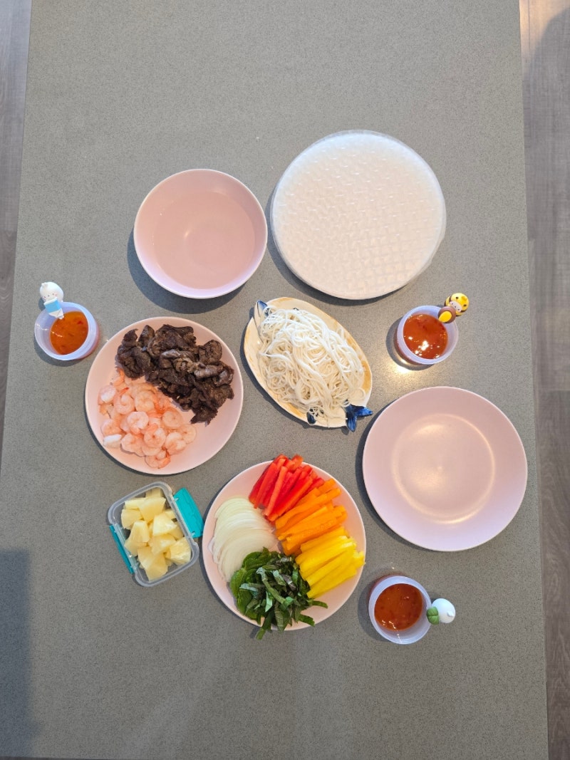 절대 살찌지 않을 거야! 알록달록 월남쌈
