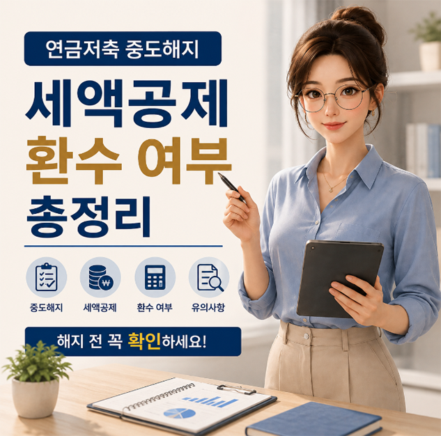 연금저축 중도해지｜세액공제 환수 여부 총정리
