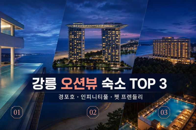 강원도 강릉 숙소 TOP 3! 실패 없는 강릉 오션뷰 호텔 추천 (씨마크/스카이베이/세인트존스)