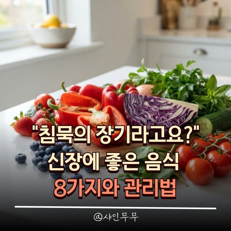 "침묵의 장기라고요?" 신장에 좋은 음식 8가지와 관리법