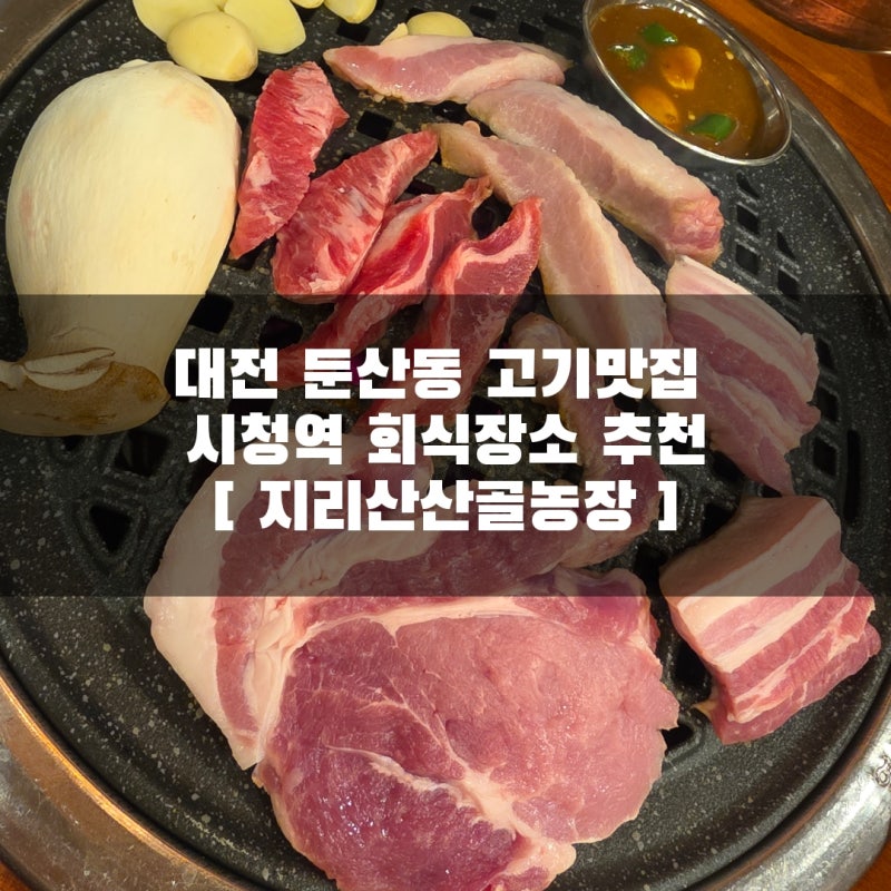 대전둔산동고기맛집 대전 시청근처 회식장소 추천 [ 지리산산골농장 ]