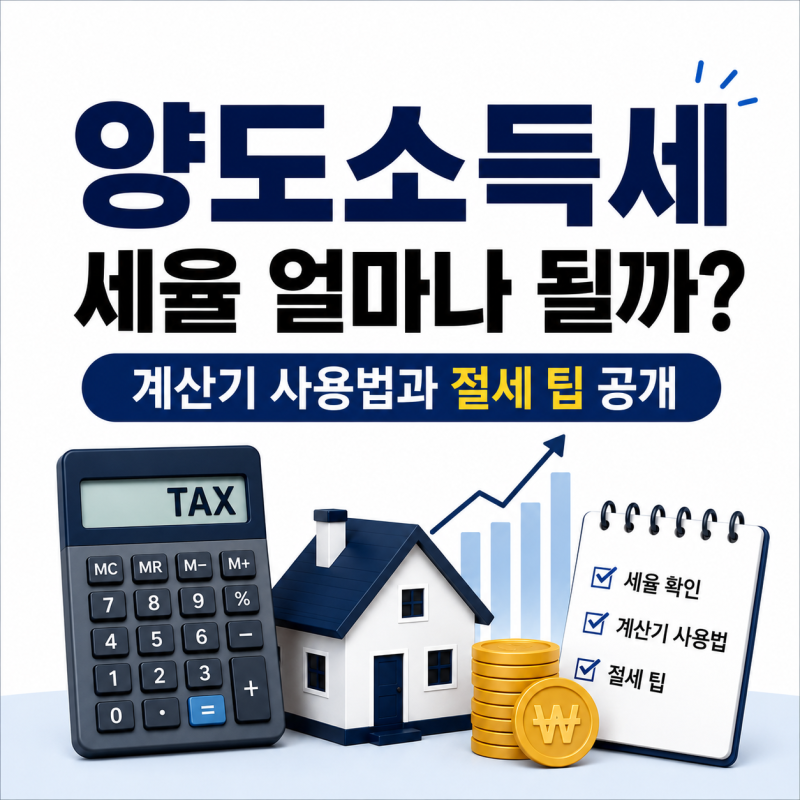 양도소득세 세율 얼마나 될까? 계산기 사용법과 절세 팁 공개