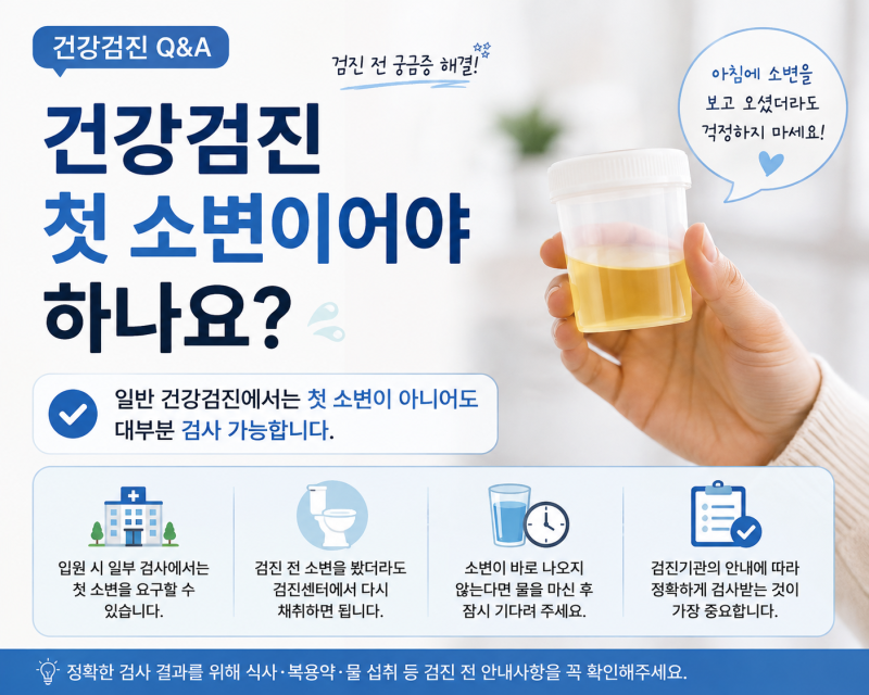 건강검진 첫 소변이어야 하나요?
