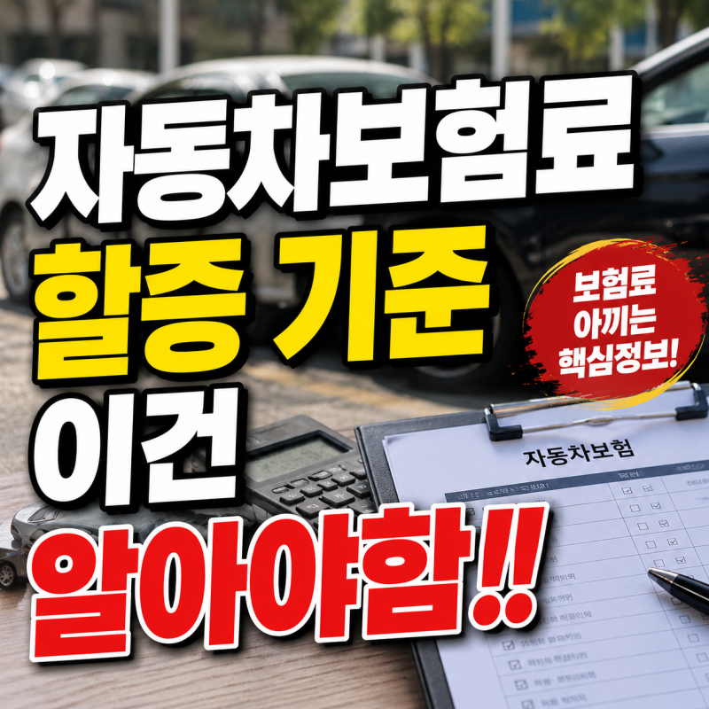 자동차보험료 할증 기준 총정리 사고 나면 얼마나 오를까?