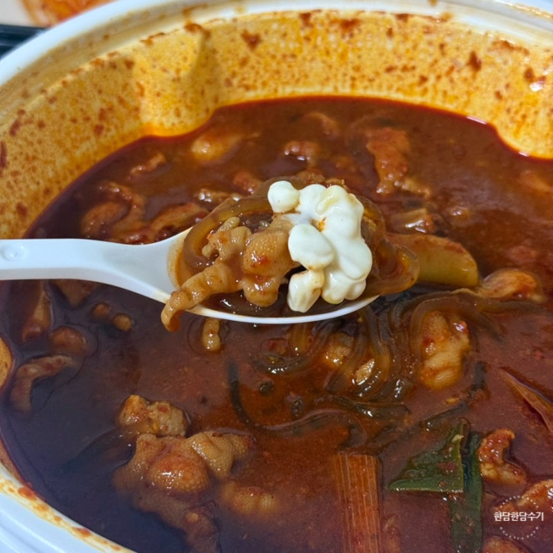 동대문엽기떡볶이 국물무뼈닭발 콘마요조합 솔직후기