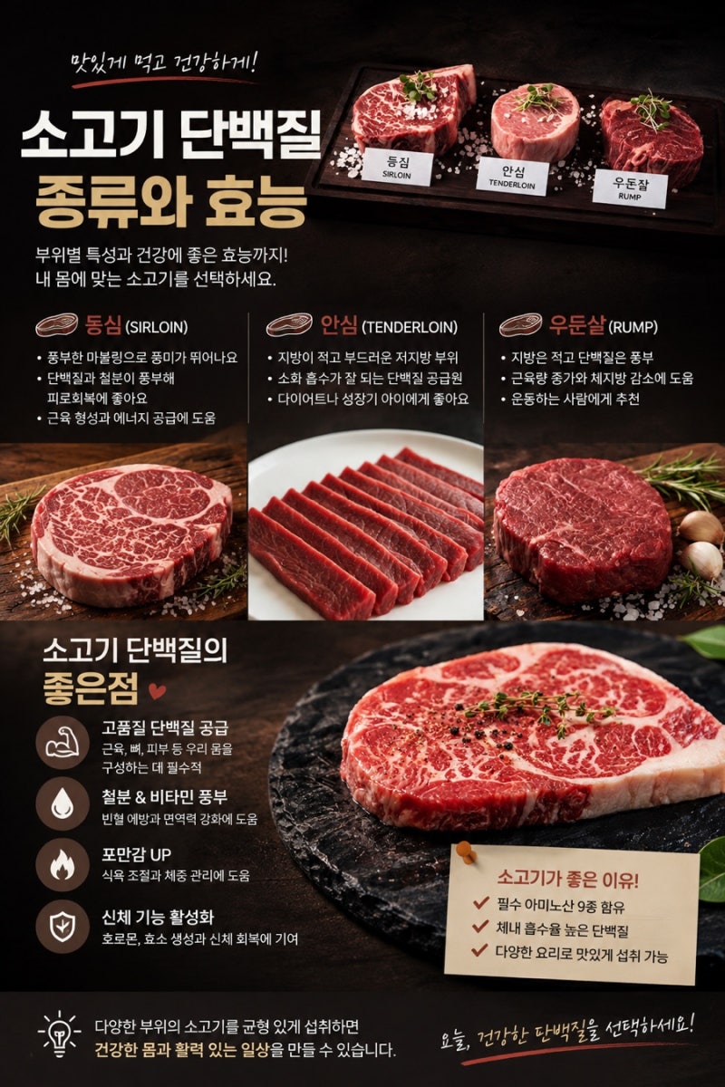 다이어트 소고기 부위 선택 우둔살 안심 기준