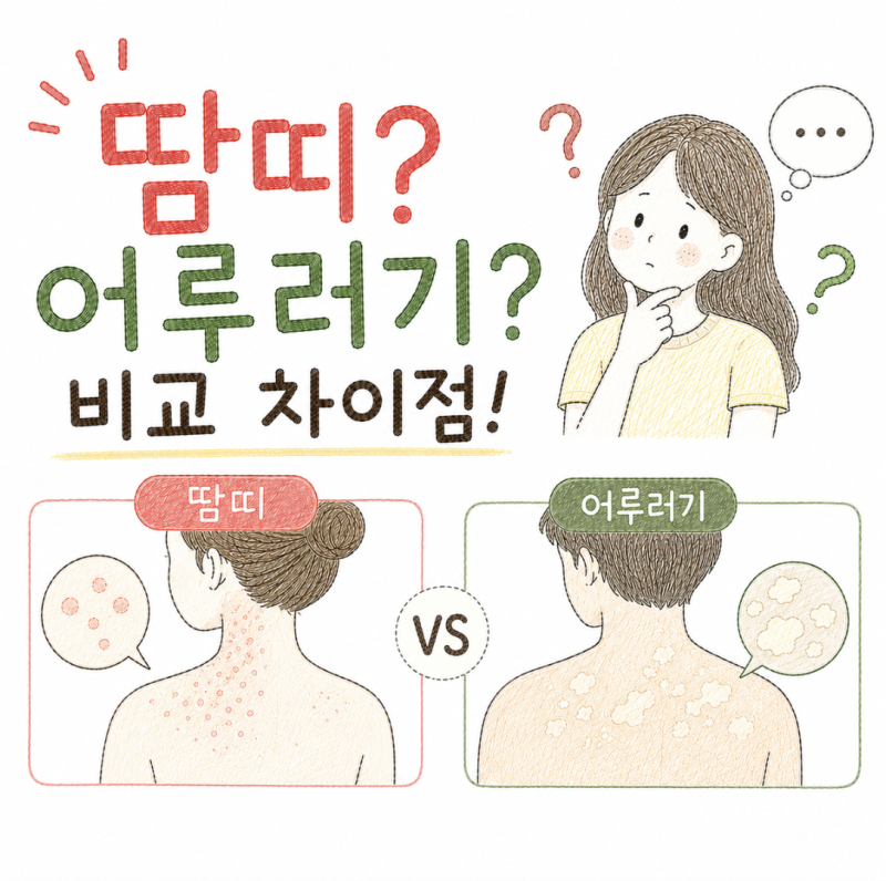 땀띠인 줄 알았는데 어루러기 | 여름철 헷갈리는 피부질환 비교