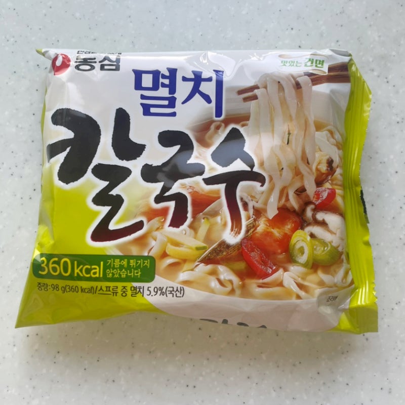 농심 멸치 칼국수 솔직후기, 360kcal 맛있는 저칼로리 건면 라면 추천