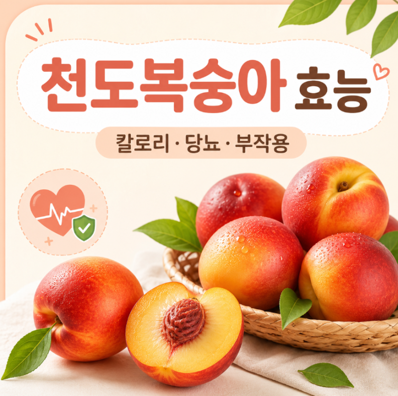 천도복숭아 효능 칼로리 당뇨에는 괜찮을까? 부작용은?