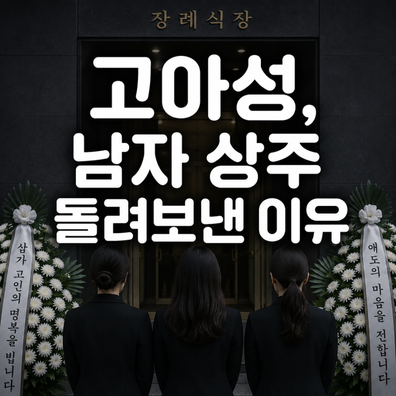 고아성이 어머니 장례식에서 남자 상주를 하루 만에 돌려보낸 이유