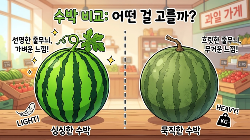 수박 잘 익은 것 고르는 방법 3가지 완벽 가이드 (실패 없는 꿀팁)