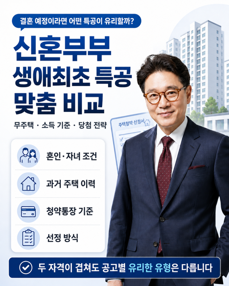 신혼부부·생애최초 특별공급 조건 7가지, 결혼 전 꼭 비교하세요