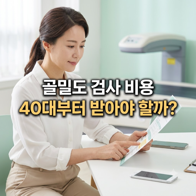 골밀도 검사 비용 언제 받아야 할까 40대 여성 체크포인트, 여성 조기검사 필요한 기준