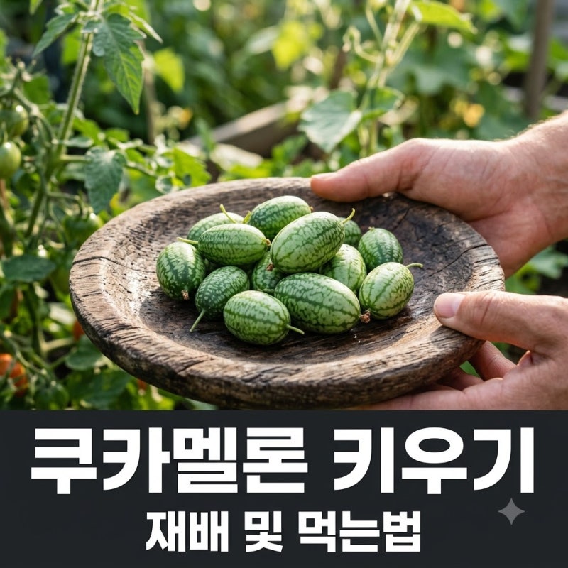 쿠카멜론 키우기와 먹는법 미니수박 닮은 오이 효능 재배 총정리