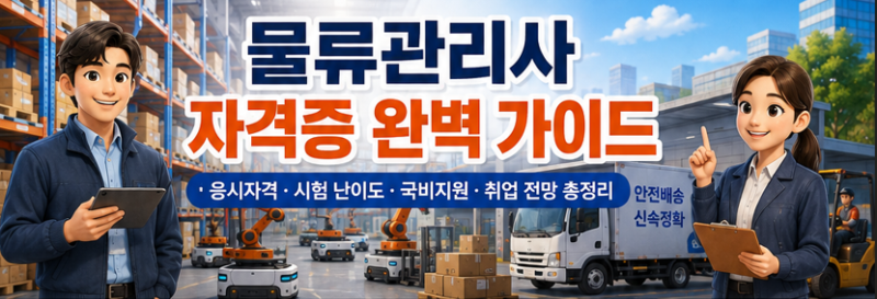 물류관리사 자격증 완벽 가이드,응시자격부터 시험 난이도, 국비지원, 취업 전망까지 총정리
