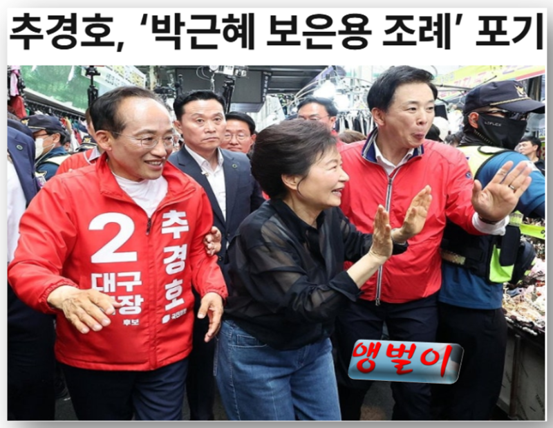 ‘달면 삼키고 쓰면 뱉는’ 추경호… 박근혜 동원 유세 후 ‘보은 조례’ 결국 무산