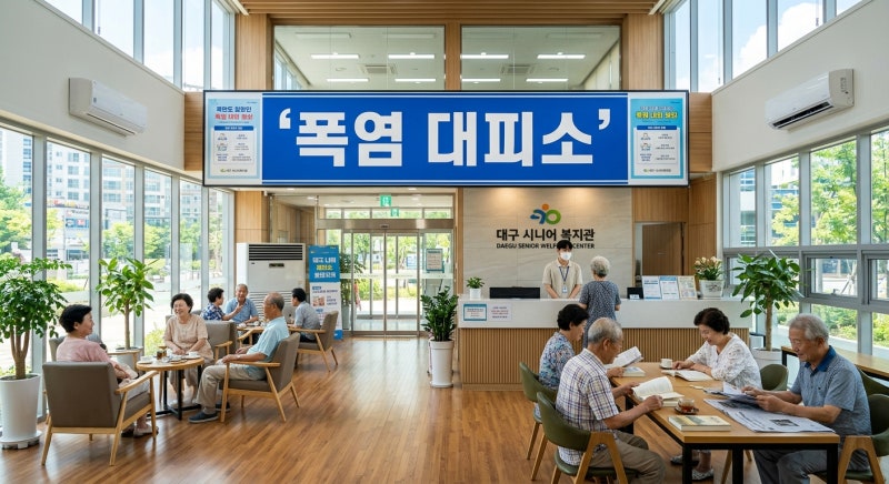대구시 폭염 대책: 8월 8일부터 노인복지관 무더위쉼터 토요일 전면 개방!