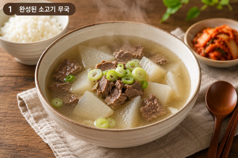 소고기 무국 황금레시피, 집에서도 시원한 국물 맛 내는 방법