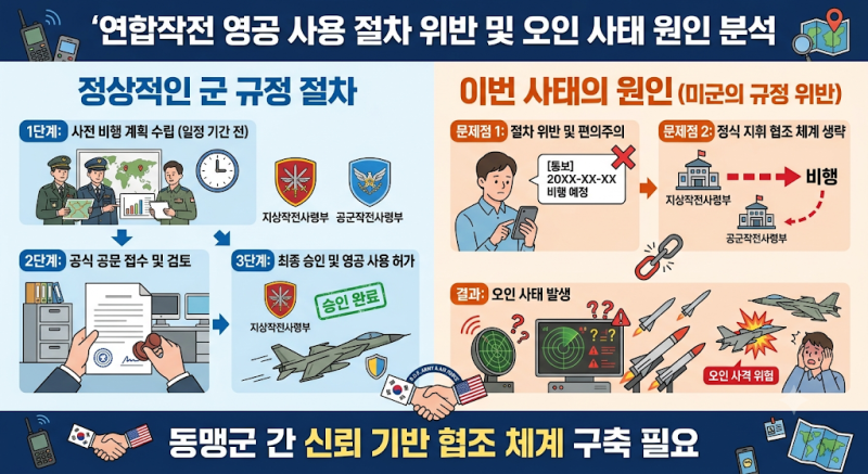 미군 자산 격추 직전의 한국, 원인은 문자 통보와 보고 누락... 한국 미국 모두 책임 있다