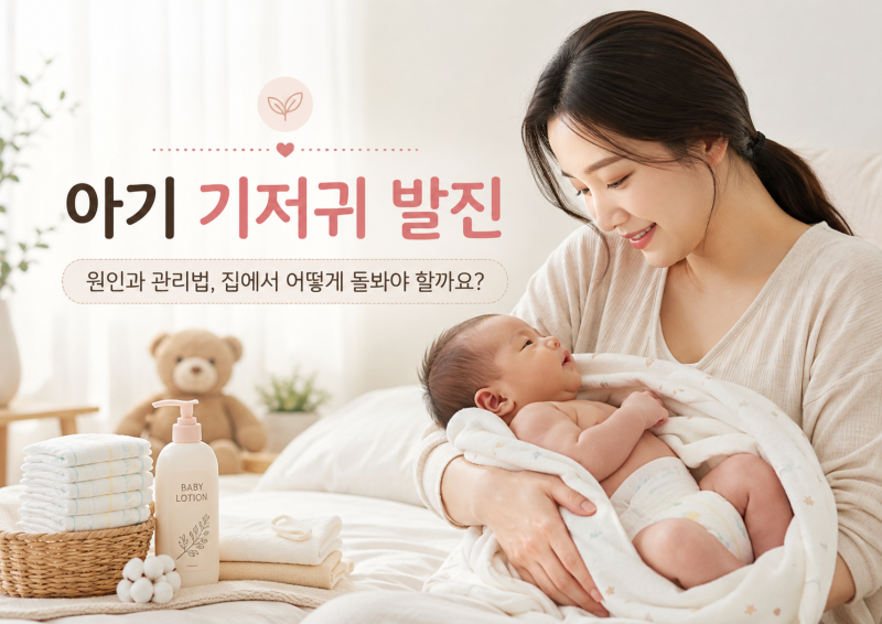 아기 기저귀 발진 원인부터 관리법까지, 빨갛게 올라왔을 때 대처방법