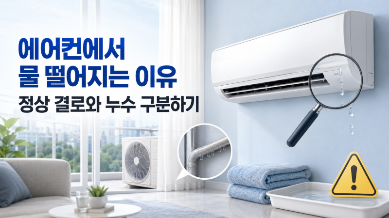 에어컨에서 물 떨어지는 이유｜실내기 누수와 실외기 물 구분하는 방법