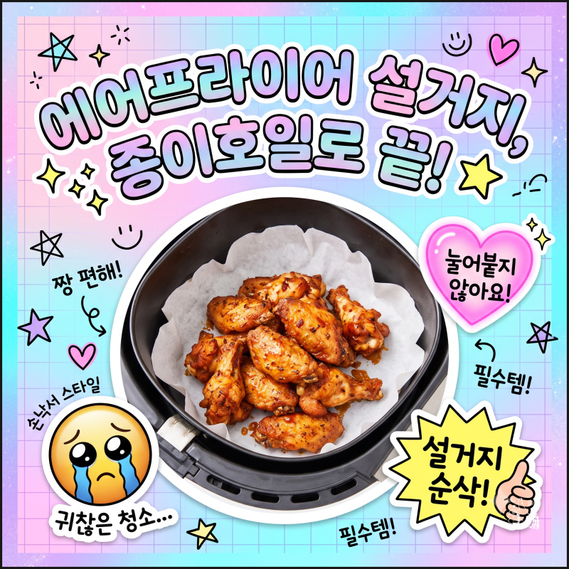 에어프라이어 종이호일, 형태부터 보면 재구매 안 합니다