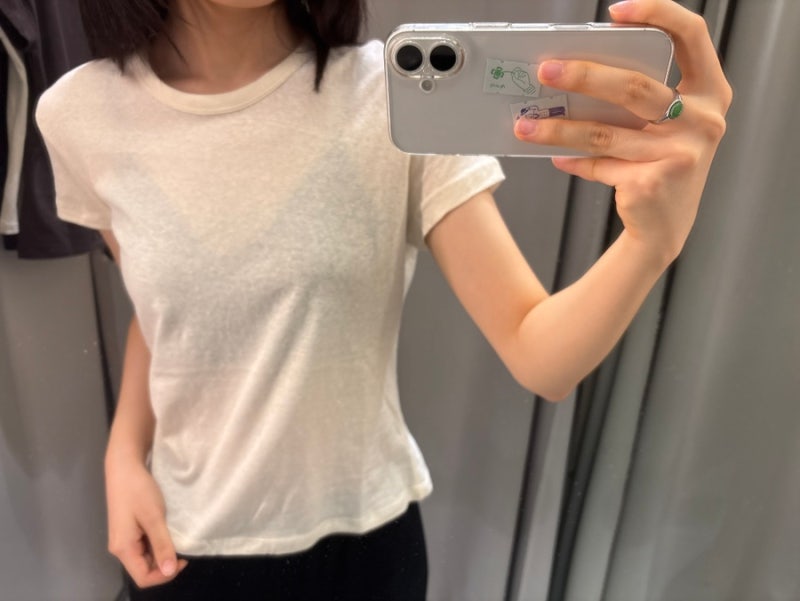 자라 여름 반팔티 추천_코튼반소매티셔츠, 슬림핏반소매티셔츠